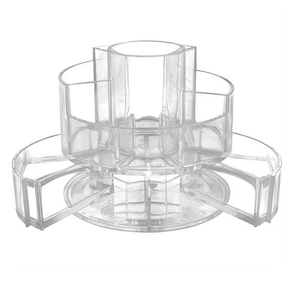 London Soho New York Clear Acrylic Vanity Expandable Organization Cylinder EUC